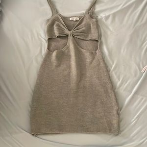 Never worn Gray dress with cut outs